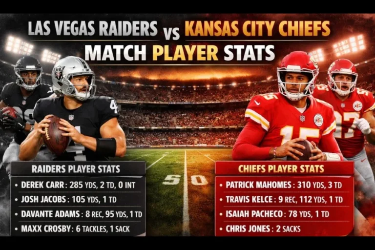 las vegas raiders vs kansas city chiefs match player stats