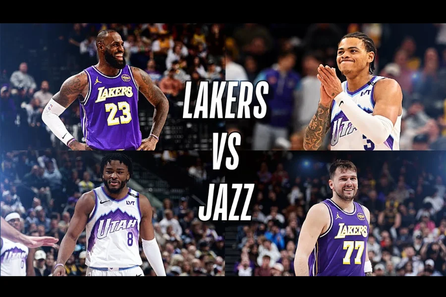 utah jazz vs lakers match player stats